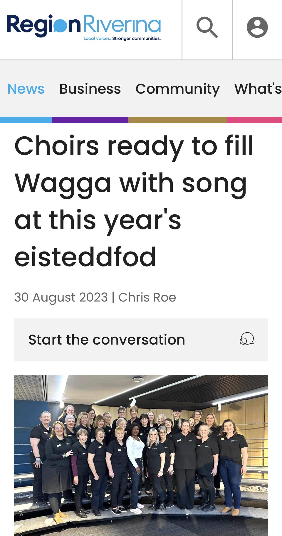 WAGGA WAGGA EISTEDDFOD: ADULT CHOIRS